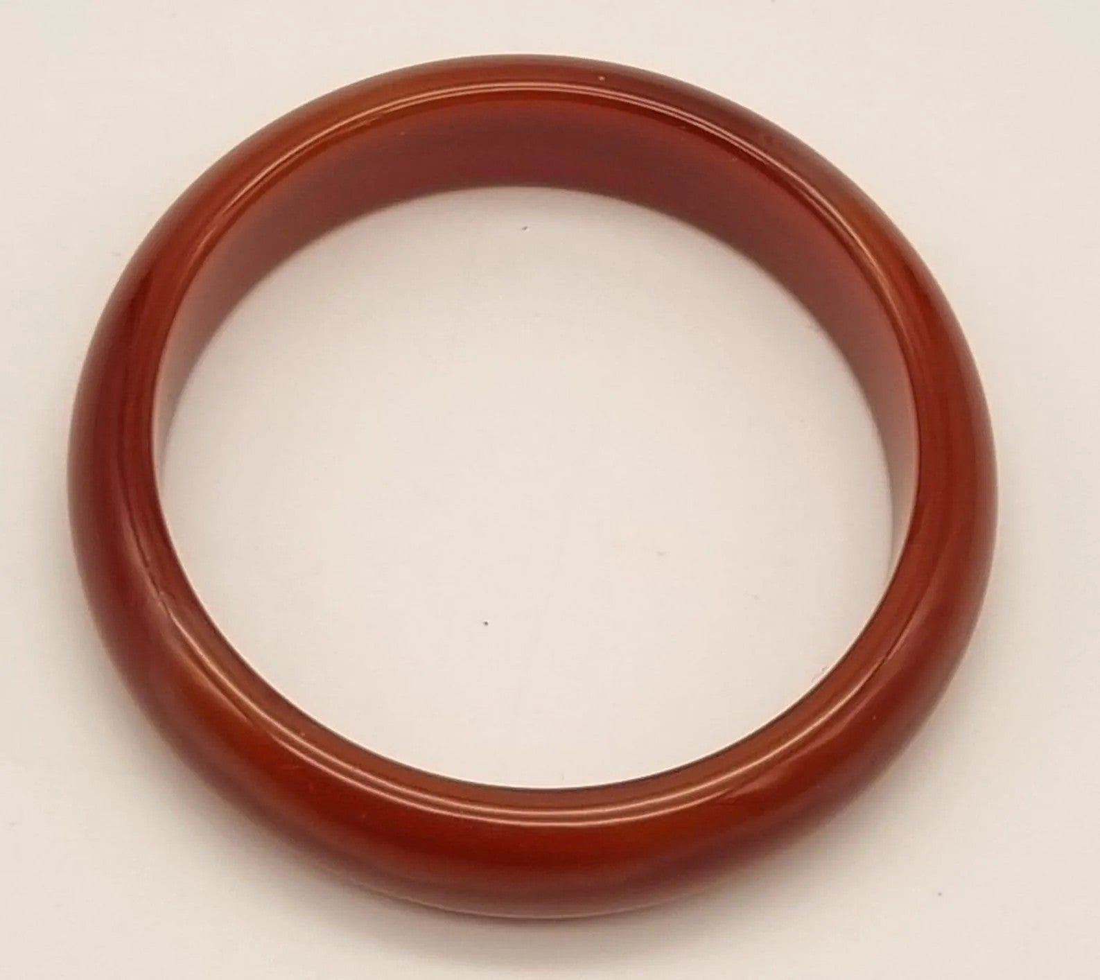 Timeless Elegance: Red Jade Bangle - Ruby Bracelet with 2.36" Inside Diameter