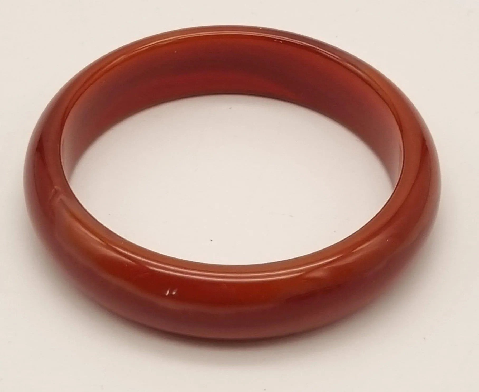 Timeless Elegance: Red Jade Bangle - Ruby Bracelet with 2.36" Inside Diameter