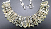 Radiant Rutile Quartz Necklace and Earring Set - 58cm