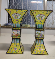 Old Chinese Cloisonné Enamel Glazed Vases