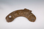 Ancient Chinese Hongshan Culture Brown Stone Arched Fish Pendant