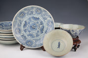 Chinese Blue and White Porcelain Plates and Bowls - Diana Cargo Ship Collection