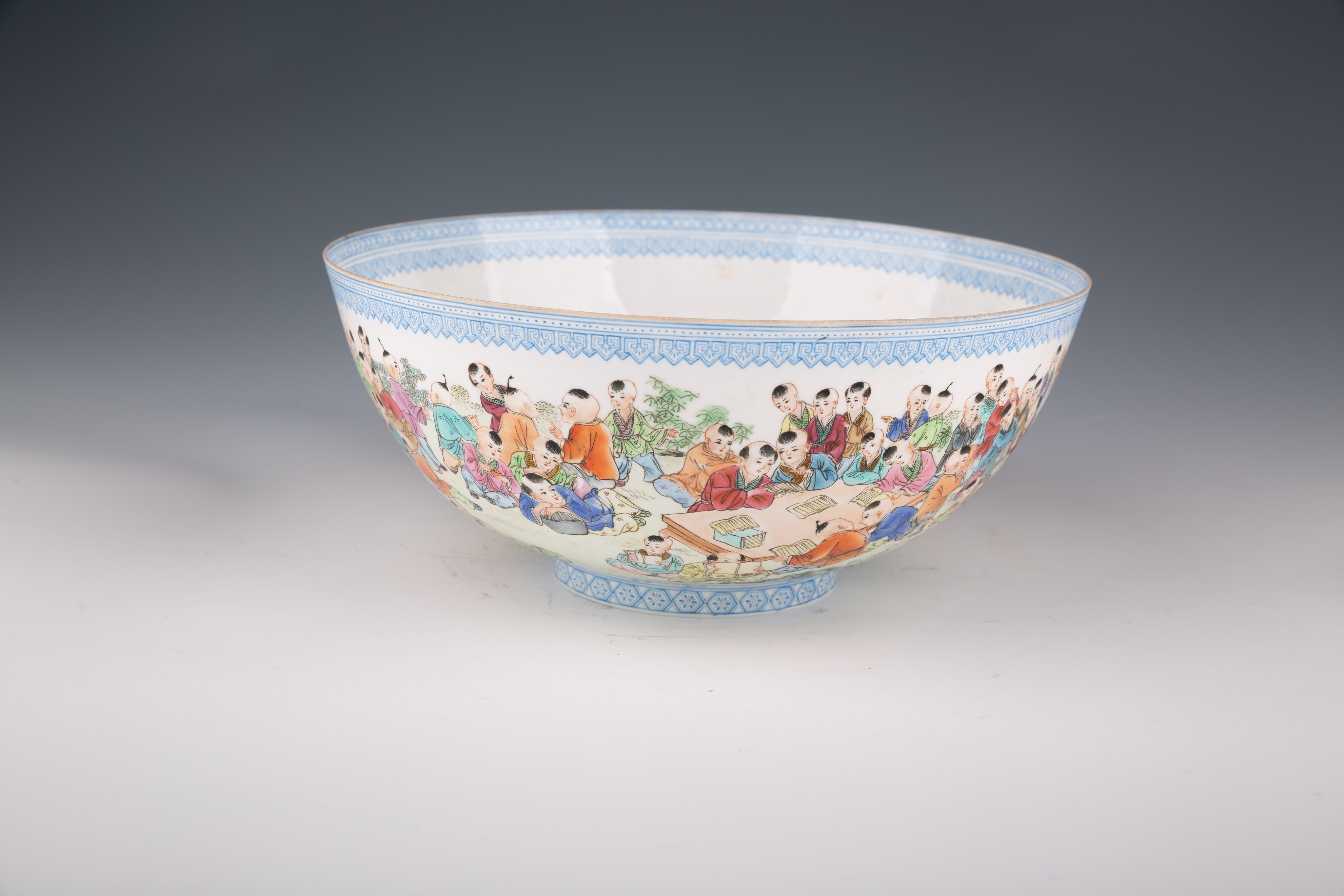 Chinese "100 Boys" Eggshell Porcelain Bowl