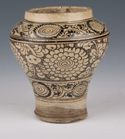 Small pottery with Chrysanthemum details