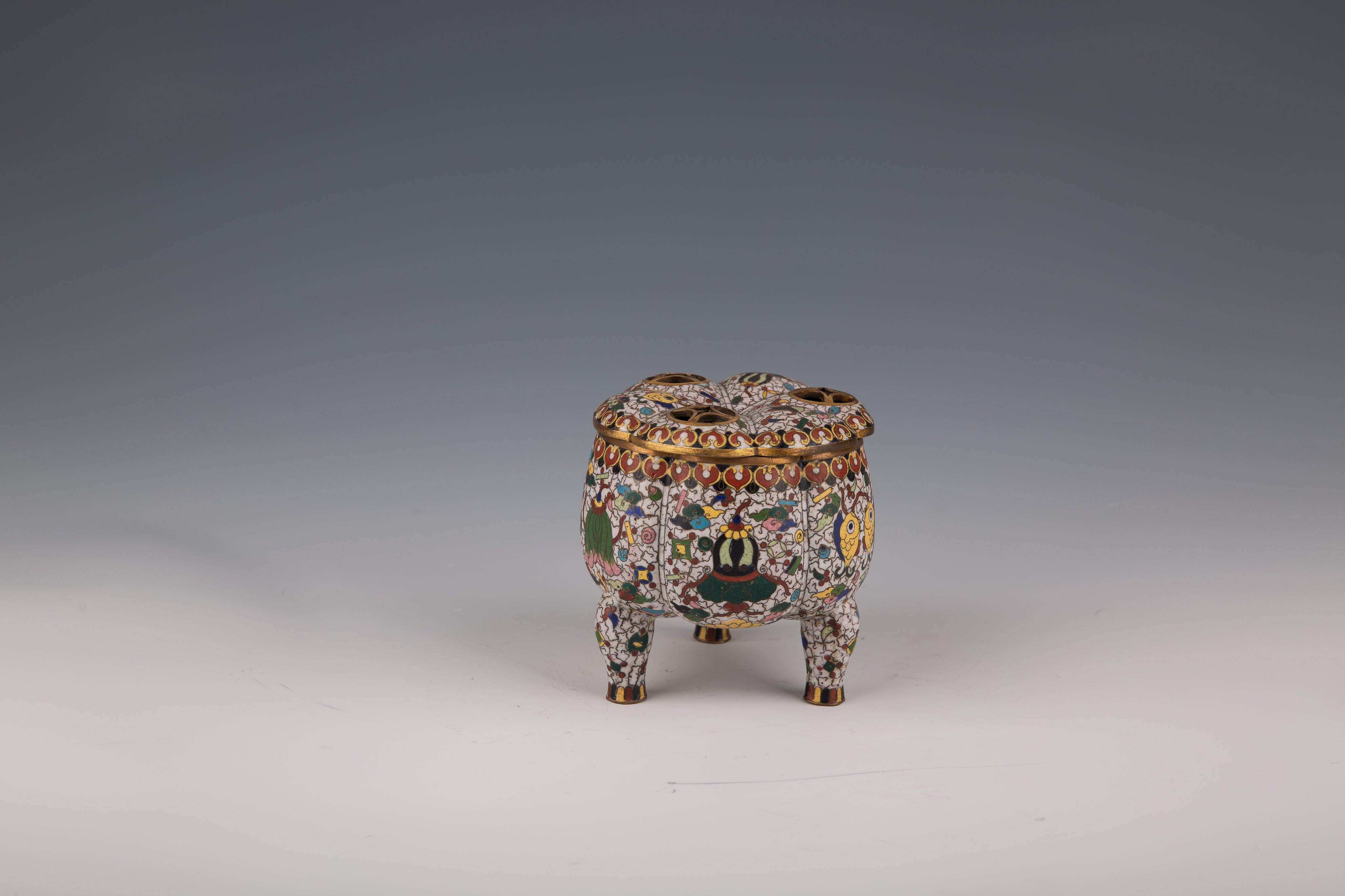 Chinese Tripod Cloisonné Incense Burner - Circa 1900