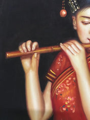 Chinese Beauty Oil Painting by Li Guijun