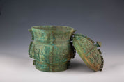 Wine vessels and lids used for the Bronze ritual in China