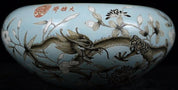 A beautiful Chinese pink porcelain dragon brush washer