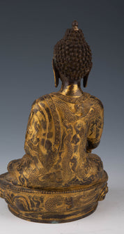 Antique Buddha Statues, Gilded Bronze Sculptures