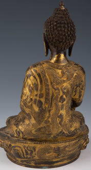 Antique Buddha Statues, Gilded Bronze Sculptures