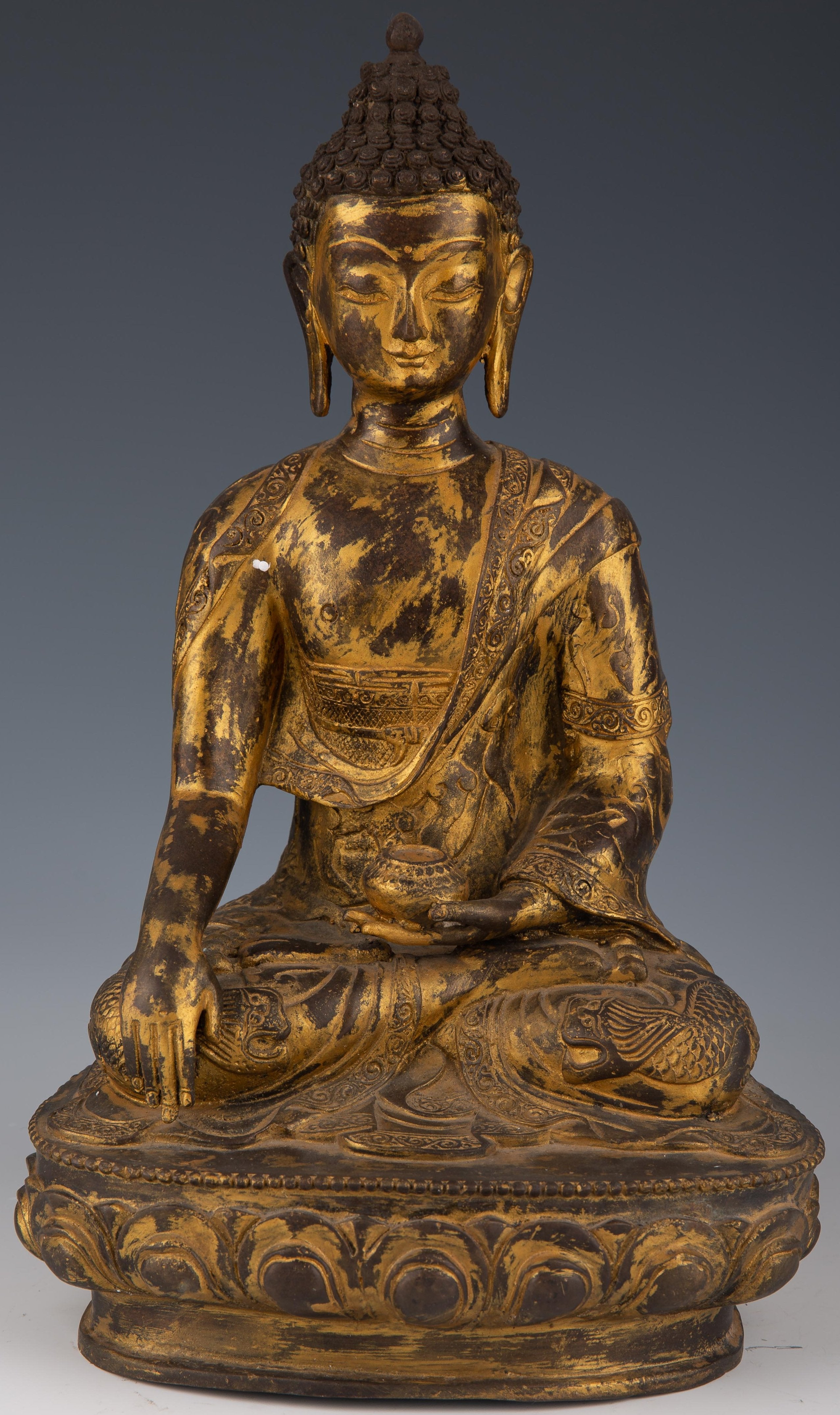 Antique Buddha Statues, Gilded Bronze Sculptures