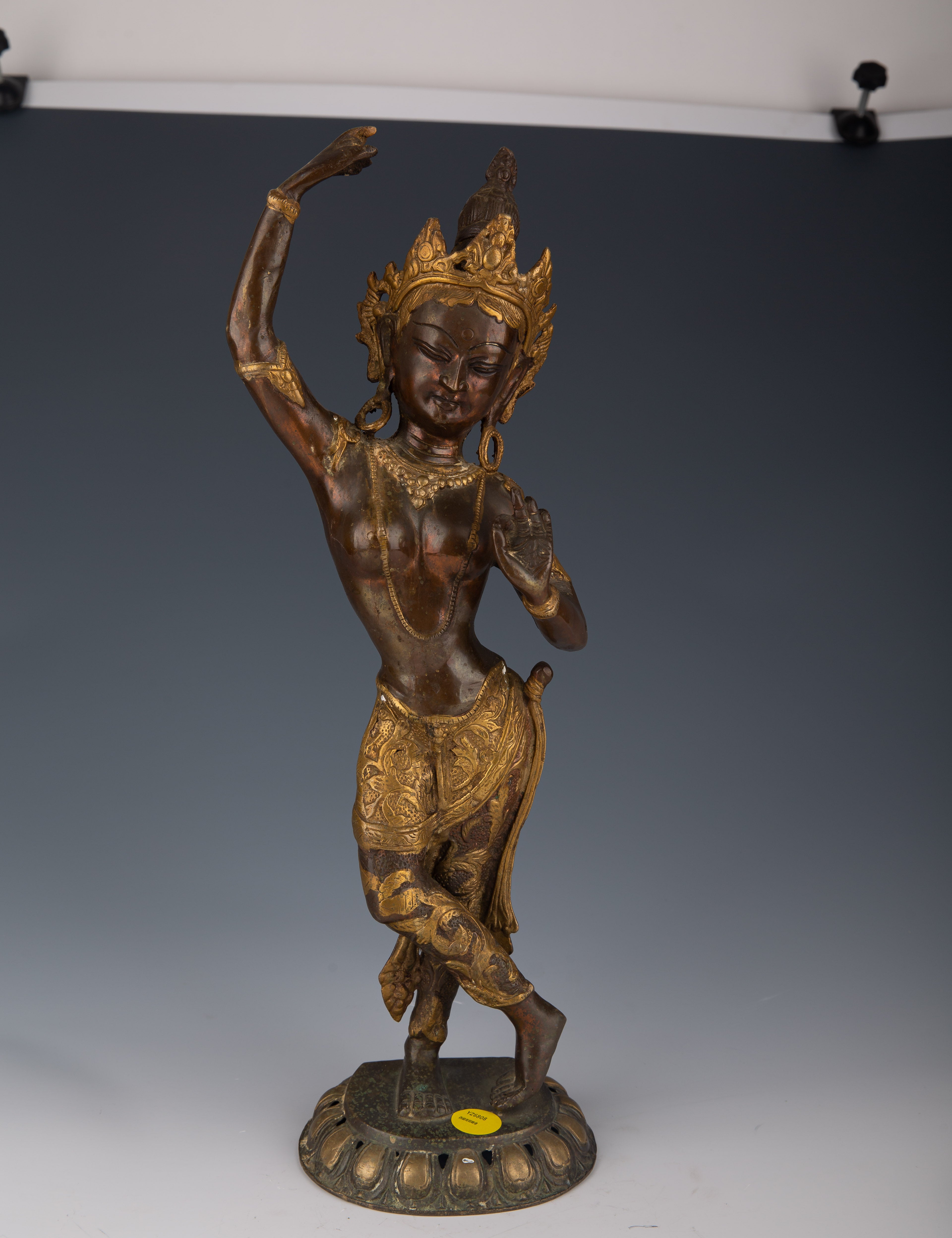 Xizang Gilded Bronze Statue of Dancing Tara