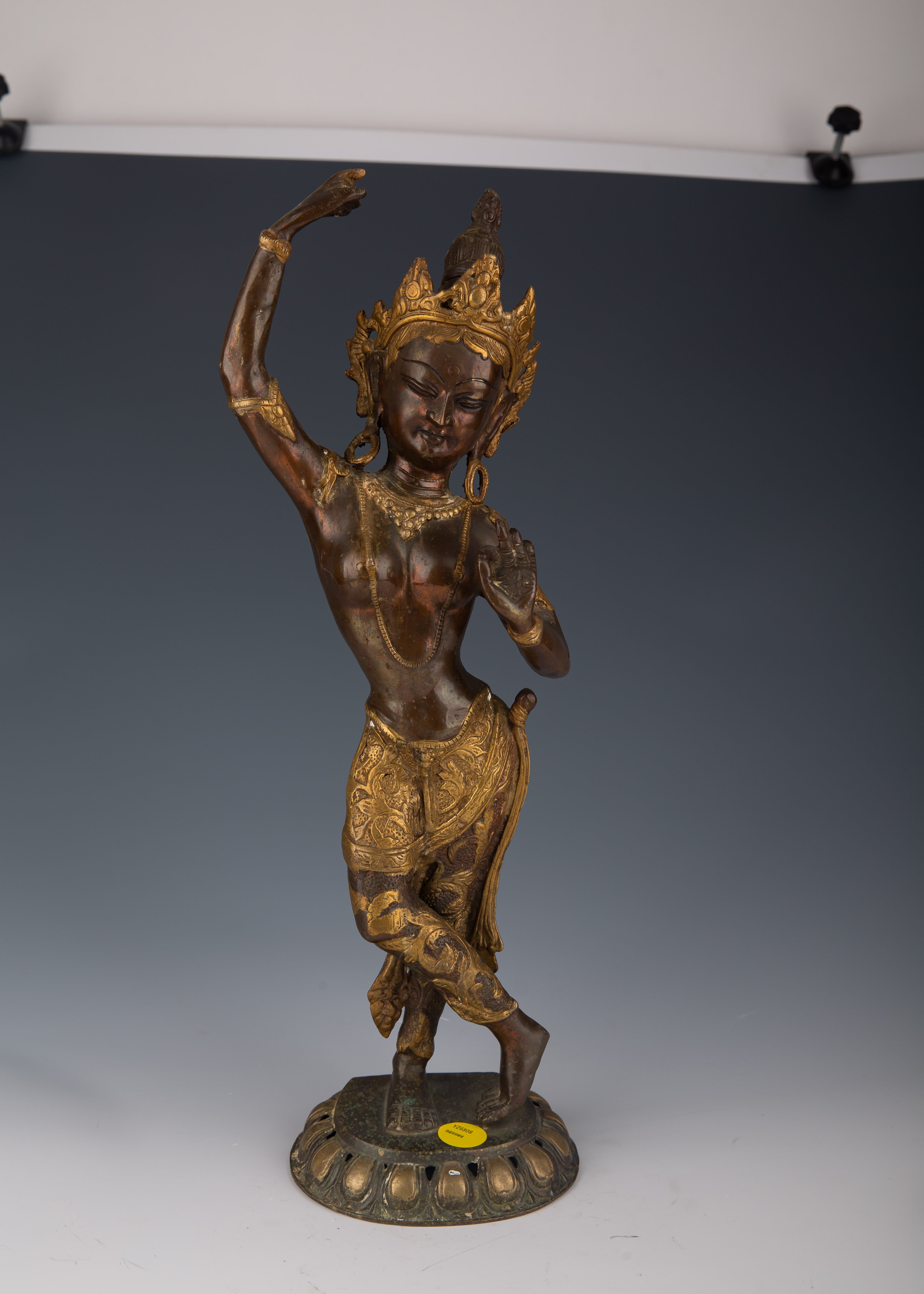 Xizang Gilded Bronze Statue of Dancing Tara