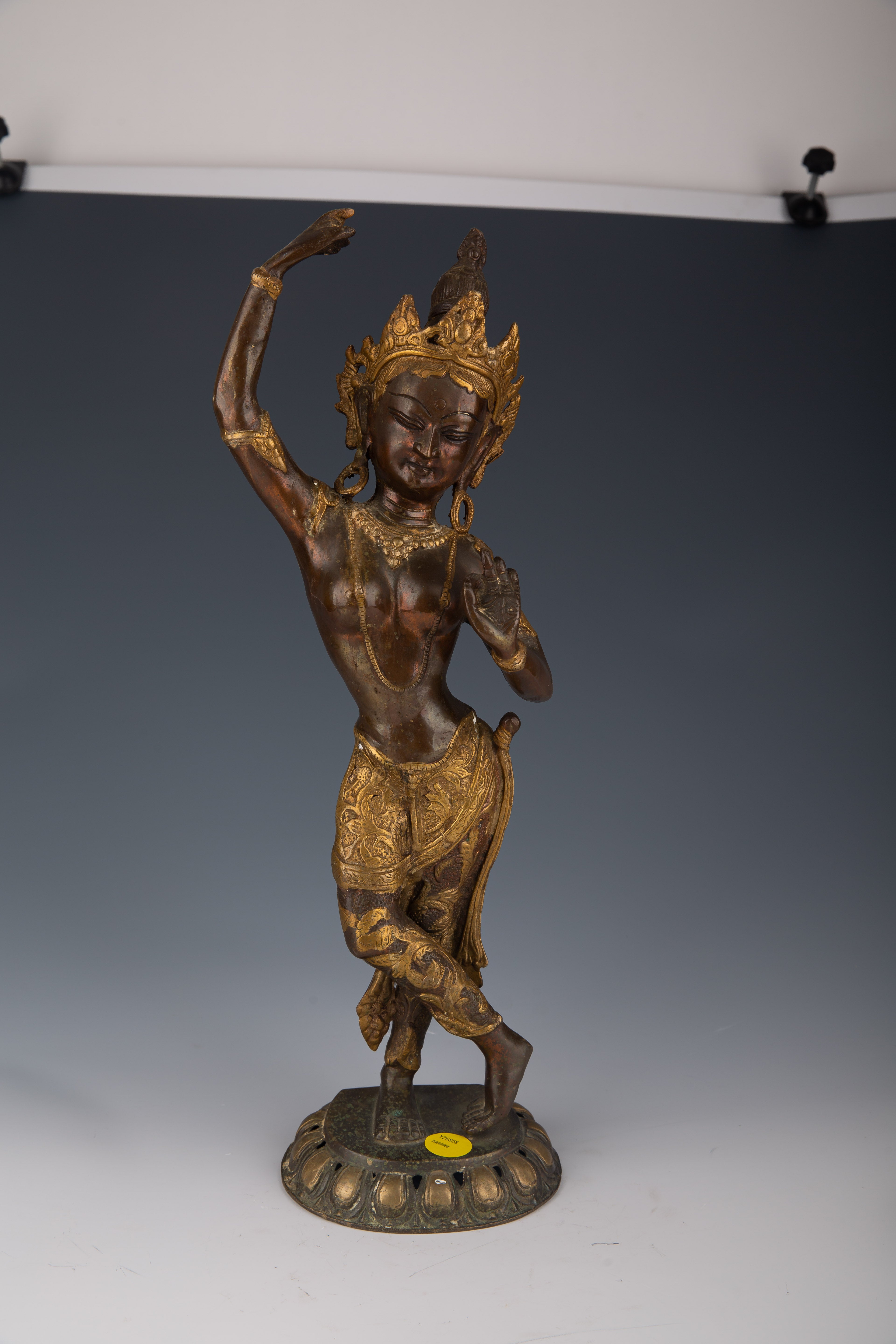 Xizang Gilded Bronze Statue of Dancing Tara