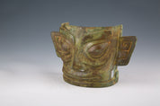 Bronze mask in the style of Sanxingdui in ancient China