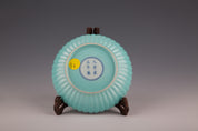 18th/19th Century Chinese Turquoise Ground Porcelain Chrysanthemum Dish