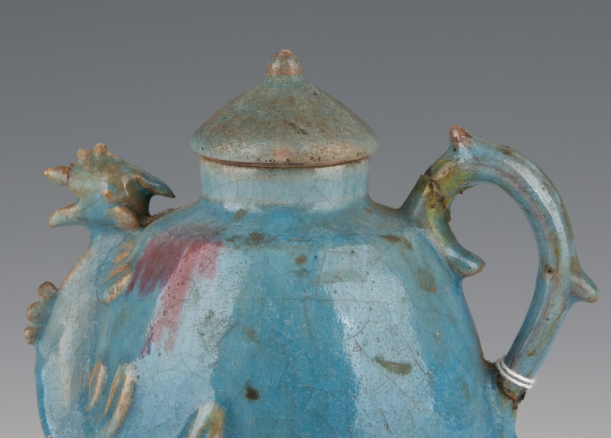 Jun Kiln Glazed Wine Pot in the Qing Dynasty of China