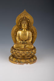 Gilded Bronze Seated Buddha Figure