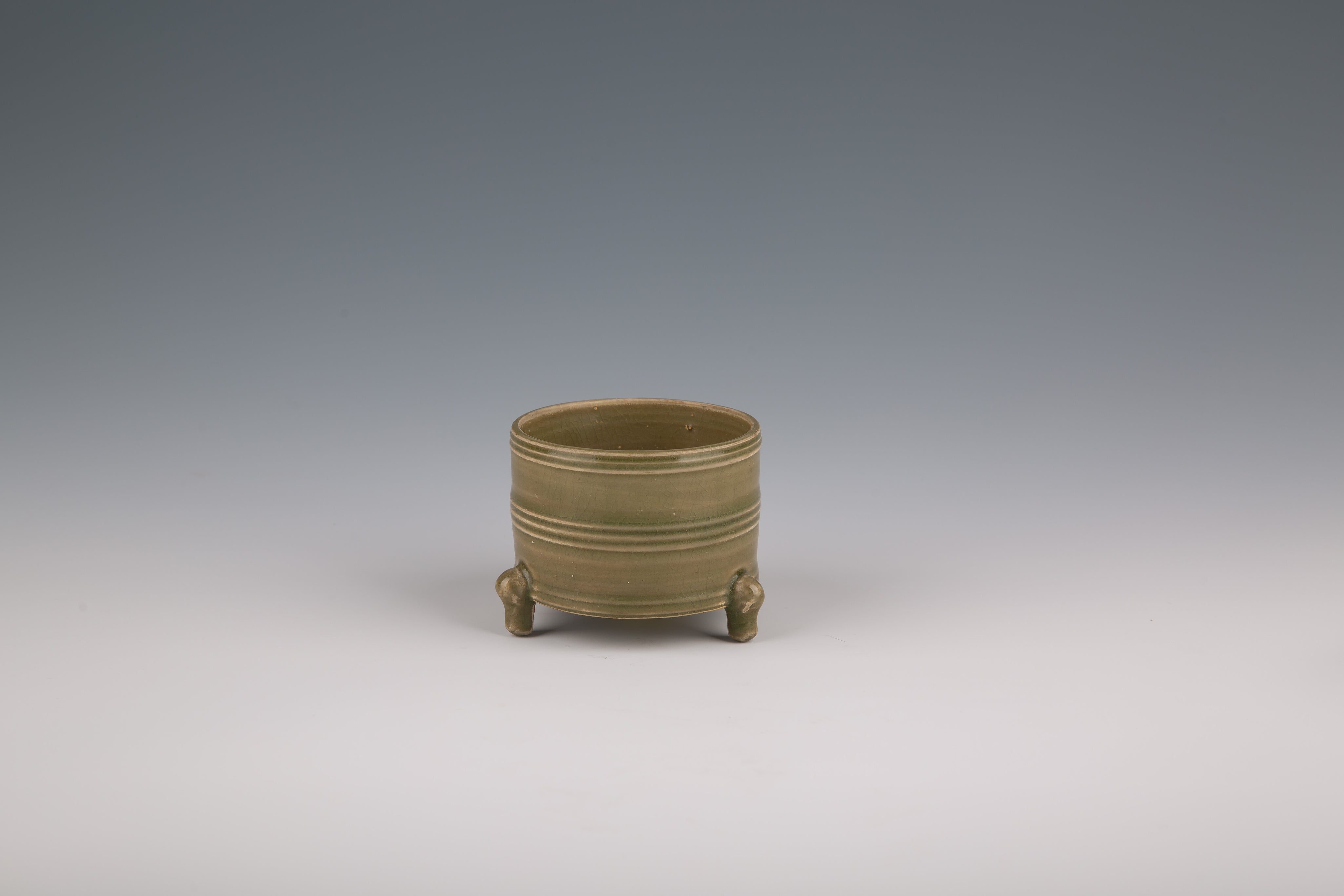 Chinese Olive-Green Glaze Incense Burner