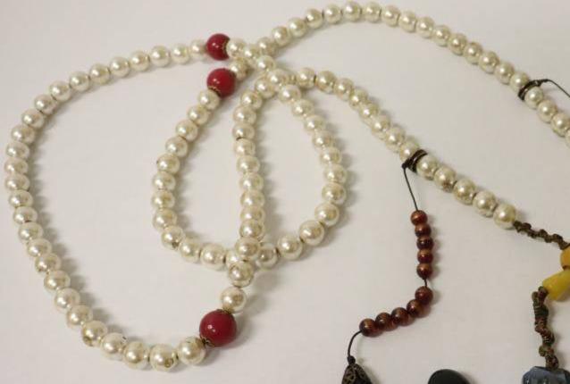 Imitation Bead Long Pendant