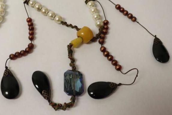 Imitation Bead Long Pendant