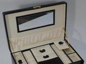 Large Black Leather Jewelry Box Designed by Dulwich