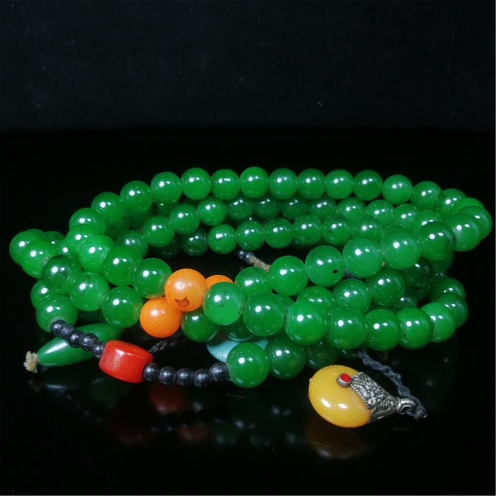 Chinese Green Glazed Pearl Pendant