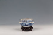 Blue and white porcelain box cover during the Kangxi period in China