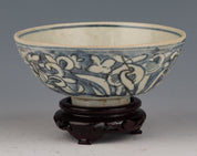 Two Blue and White Porcelain Sunken Bowls from the Kangxi Period in China