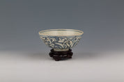 Two Blue and White Porcelain Sunken Bowls from the Kangxi Period in China