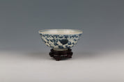 Two Blue and White Porcelain Sunken Bowls from the Kangxi Period in China