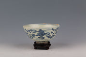 Two Chinese Kangxi Period Blue and White Porcelain Sunken Bowls