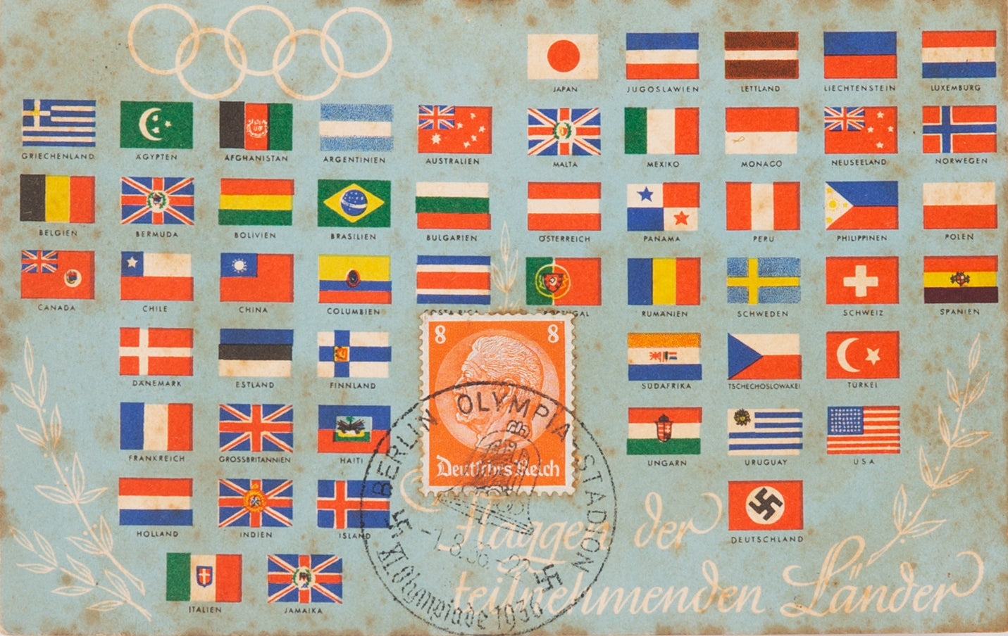 The 10th Olympiad Games Postcard from 1936