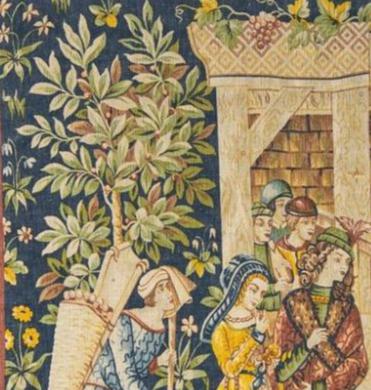 Tapestry, a Medieval Scene