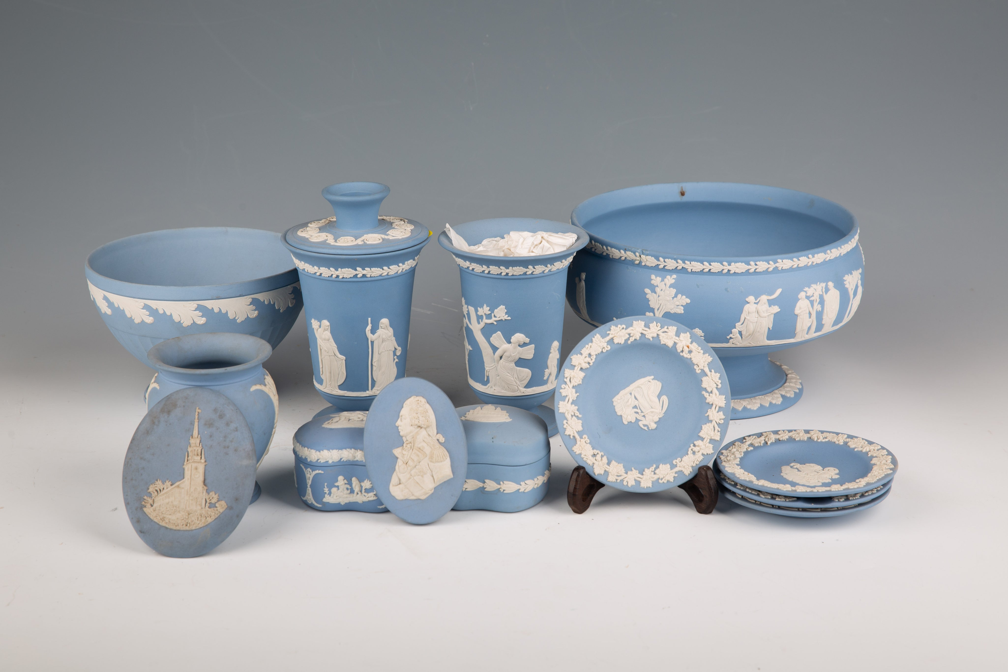 A Set of Wedgwood Blue Jasmines