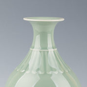 Pea Green Glazed Jade Lake Spring Bottle