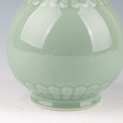 Pea Green Glazed Jade Lake Spring Bottle