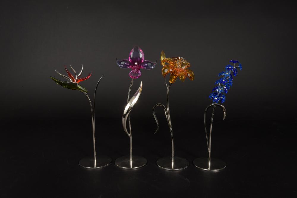 Swarovski Crystal Flower Set