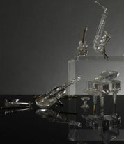 Swarovski Crystal Ballerina and Musical Instrument Statues