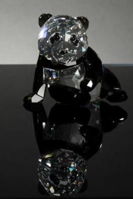 Swarovski Crystal SCS Endangered Wild Animal Panda Statue