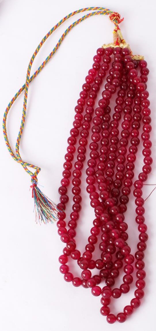 Myanmar Red Spinel Bead Necklace