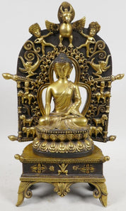 Han Tibetan Bronze Buddha Statue and Columns