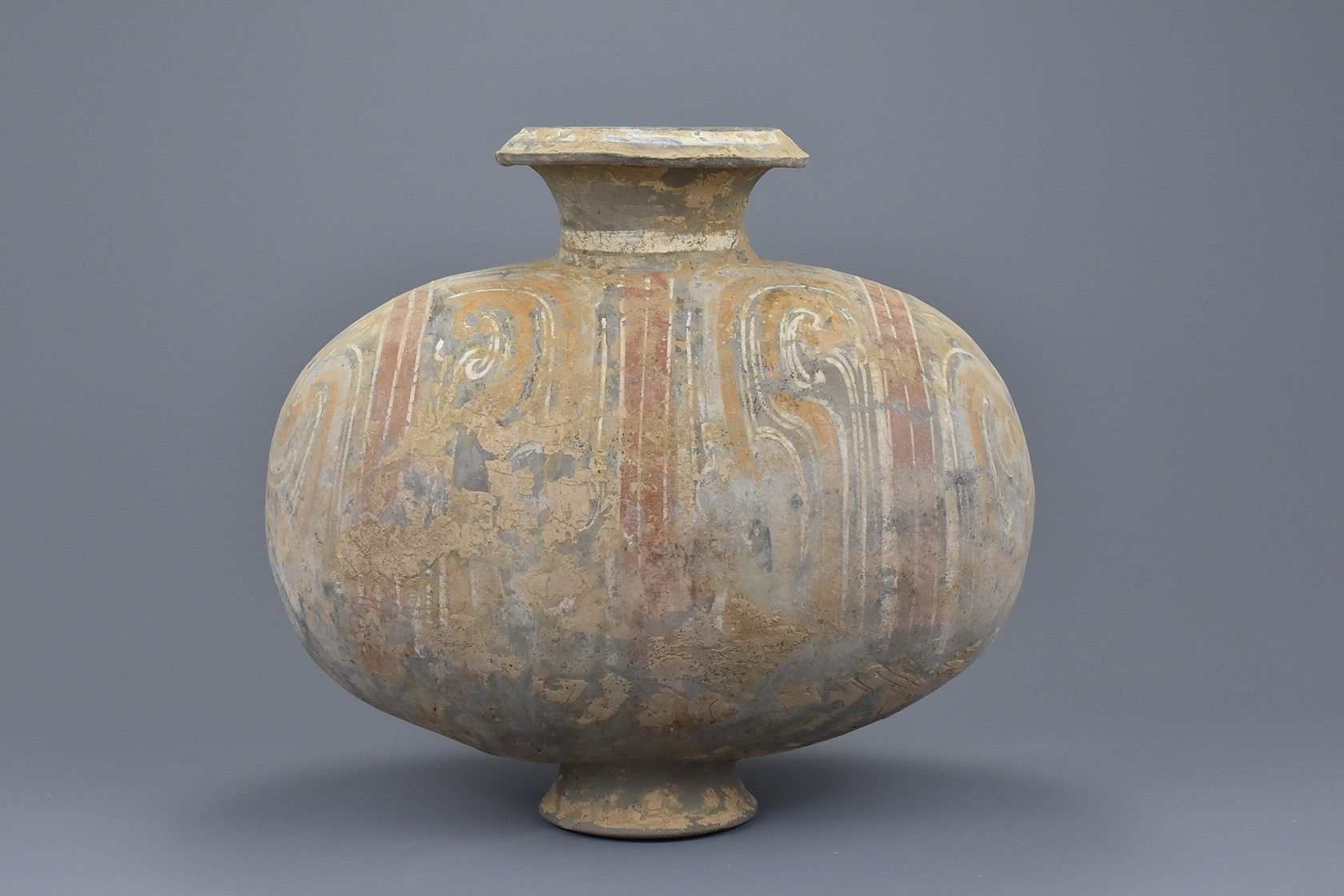 Western Han Dynasty Painted Pottery Cocoon Jar