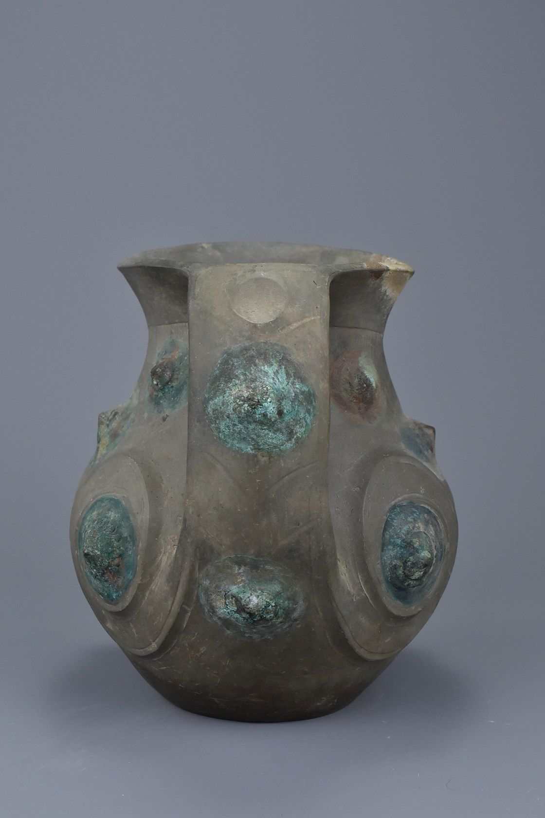 Chinese Han Dynasty Black Pottery Amphora