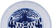 Qing Dynasty Guangxu Blue and White Phoenix-Bird Plate