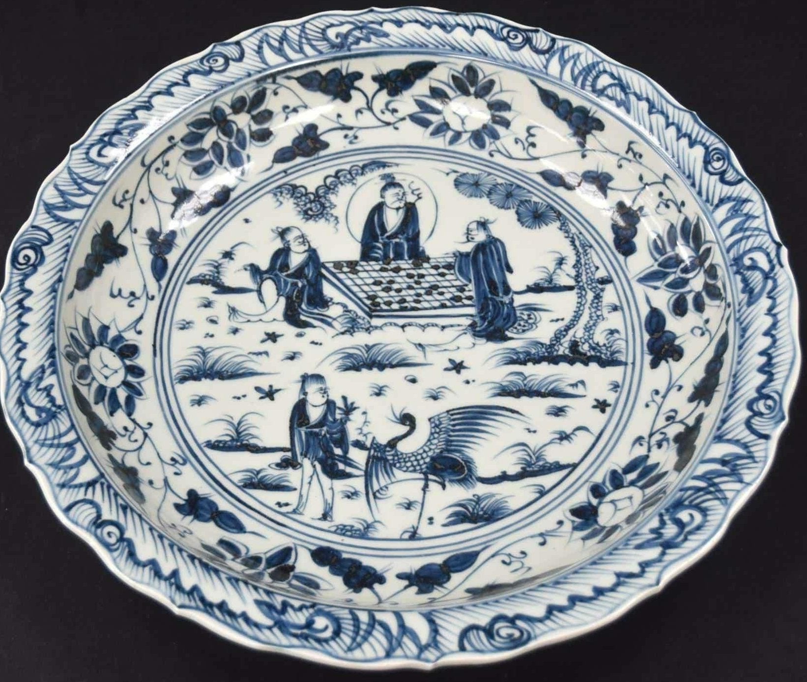 Yuan Dynasty Style Chinese Blue and White Seat