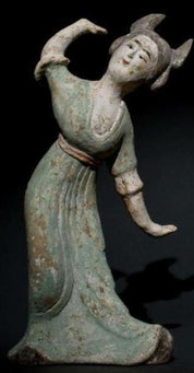 Pair of Chinese Tang Dynasty Terracotta Dancer Figures