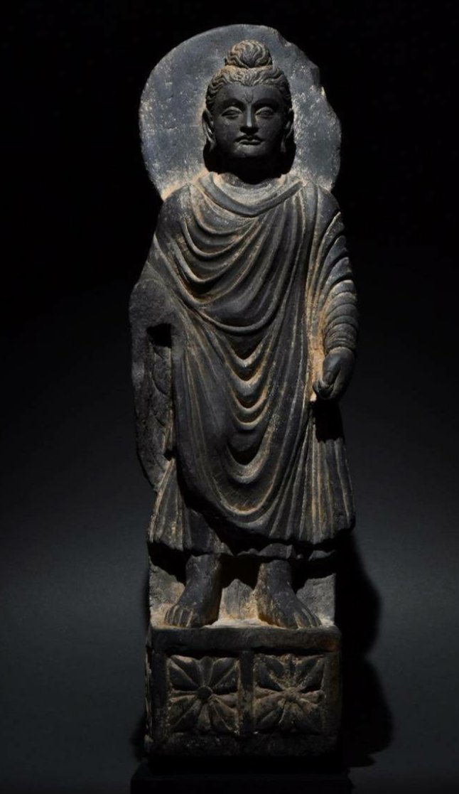 Gandharan Grey Schist Buddha Statue