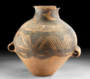 Majiayao Culture Double-Handled Ceramic Vessel