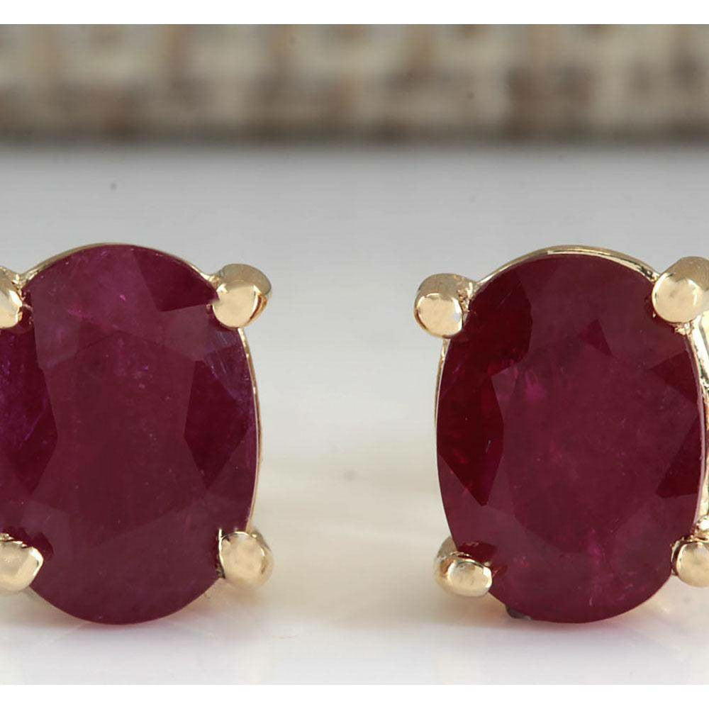 1.80 CTW Natural Red Ruby Earrings